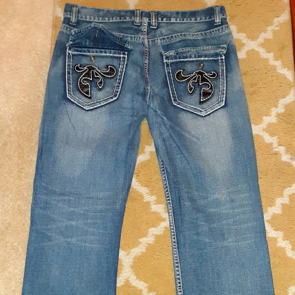 Mens slim fit bootcut jeans